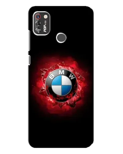 Чехол для TECNO POP 4 Pro с картинкой «Логотип BMW — вспышка»