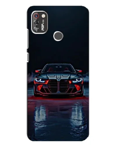 Чехол для TECNO POP 4 Pro с картинкой «BMW на мокрой дороге»