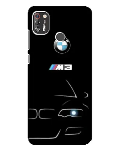 Чехол для TECNO POP 4 Pro с картинкой «Минималистичный принт BMW M3»