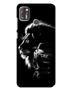 Чехол для TECNO POP 4 Pro с картинкой «BMW и лев» Чехол для TECNO POP 4 Pro с картинкой «BMW и лев»