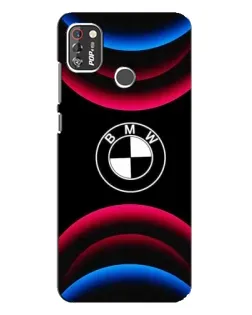 Чехол для TECNO POP 4 Pro с картинкой «Логотип BMW и неоновые дуги» Чехол для TECNO POP 4 Pro с картинкой «Логотип BMW и неоновые дуги»