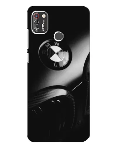 Чехол для TECNO POP 4 Pro с картинкой «Эмблема BMW — макро»