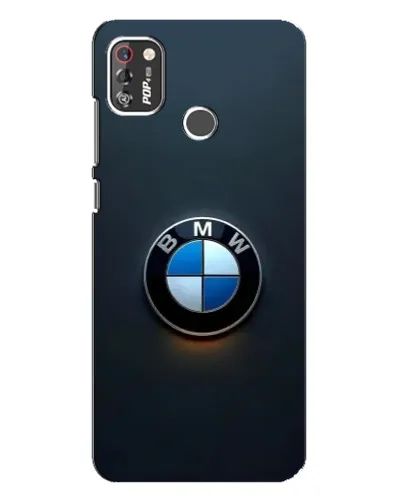 Чехол для TECNO POP 4 Pro с картинкой «Логотип BMW — минимализм»