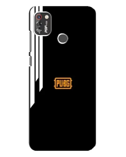 Чехол для TECNO POP 4 Pro с картинкой «PUBG — вертикальные линии»