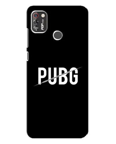 Чехол для TECNO POP 4 Pro с картинкой «PUBG — белый логотип»