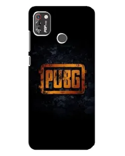 Чехол для TECNO POP 4 Pro с картинкой «PUBG — золотой логотип»