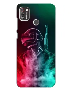 Чехол для TECNO POP 4 Pro с картинкой «PUBG — огненный воин»