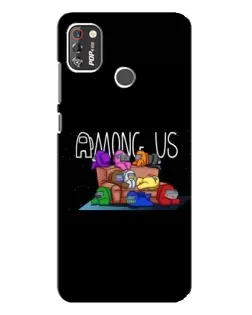 Чехол для TECNO POP 4 Pro с картинкой «Логотип Among Us»