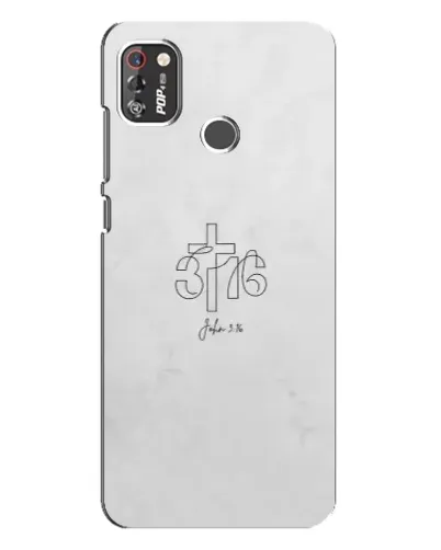 Чехол для TECNO POP 4 Pro с картинкой «Иоанна 3:16 Крест»