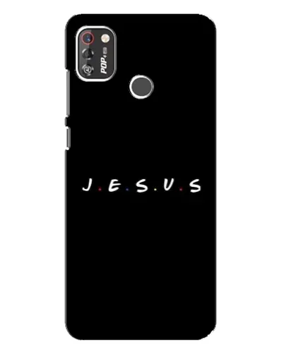 Чехол для TECNO POP 4 Pro с картинкой «Точки веры J.E.S.U.S.»
