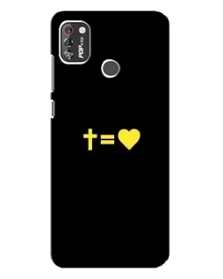 Чехол для TECNO POP 4 Pro с картинкой «Сердце и Крест»