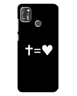 Чехол для TECNO POP 4 Pro с картинкой «Крест и Сердце»