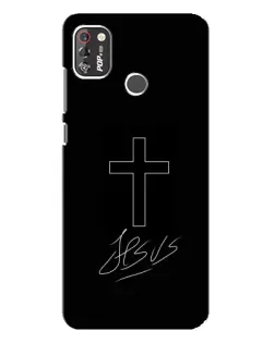 Чехол для TECNO POP 4 Pro с картинкой «Графический крест Jesus» Чехол для TECNO POP 4 Pro с картинкой «Графический крест Jesus»