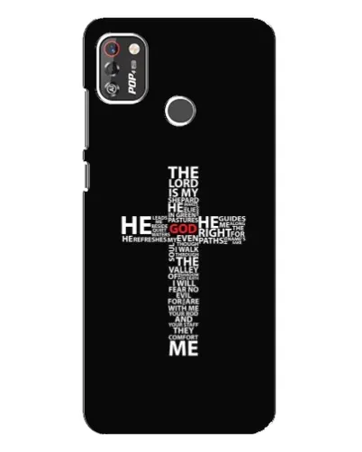 Чехол для TECNO POP 4 Pro с картинкой «Текстовый крест» Чехол для TECNO POP 4 Pro с картинкой «Текстовый крест»