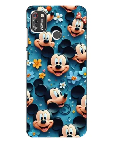 Чехол для TECNO POP 4 Pro с картинкой «Паттерн Микки и Минни» Чехол для TECNO POP 4 Pro с картинкой «Паттерн Микки и Минни»