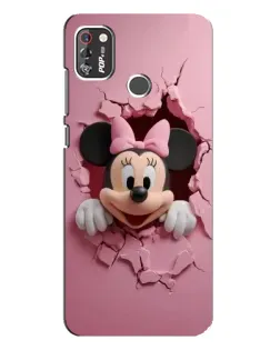 Чехол для TECNO POP 4 Pro с картинкой «Минни сквозь стену»