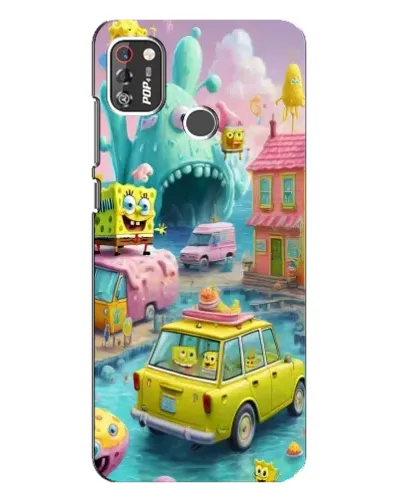 Чехол для TECNO POP 4 Pro с картинкой «Монстр-трак приключения»