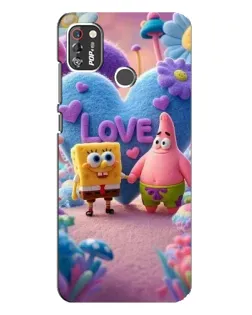 Чехол для TECNO POP 4 Pro с картинкой «Губка Боб Патрик»