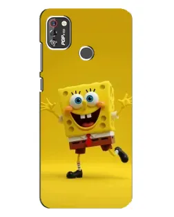 Чехол для TECNO POP 4 Pro с картинкой «Позитивный Губка Боб»