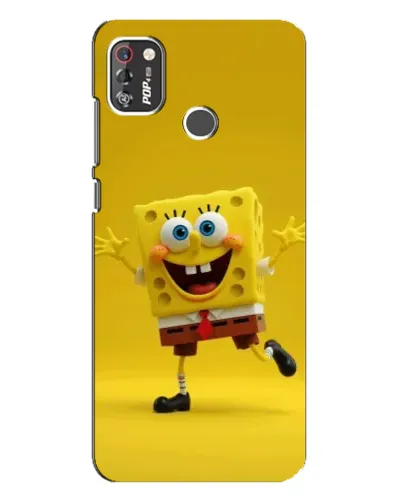 Чехол для TECNO POP 4 Pro с картинкой «Позитивный Губка Боб»