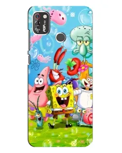 Чехол для TECNO POP 4 Pro с картинкой «Губка Боб и друзья» Чехол для TECNO POP 4 Pro с картинкой «Губка Боб и друзья»