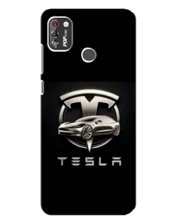 Чохол для TECNO POP 4 Pro з картинкою «Tesla — срібне авто» Чохол для TECNO POP 4 Pro з картинкою «Tesla — срібне авто»