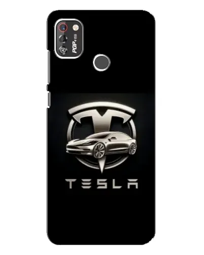Чехол для TECNO POP 4 Pro с картинкой «Tesla — серебристое авто» Чехол для TECNO POP 4 Pro с картинкой «Tesla — серебристое авто»