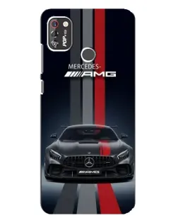 Чехол для TECNO POP 4 Pro с картинкой «Mercedes — белый карбон» Чехол для TECNO POP 4 Pro с картинкой «Mercedes — белый карбон»