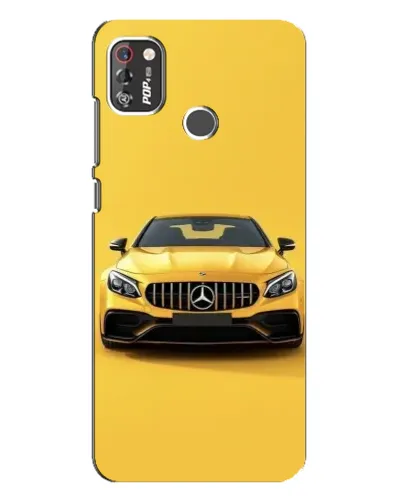 Чехол для TECNO POP 4 Pro с картинкой «Желтый Mercedes GT»