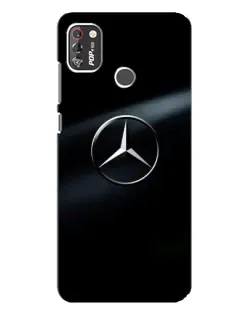 Чехол для TECNO POP 4 Pro с картинкой «Mercedes на металле»
