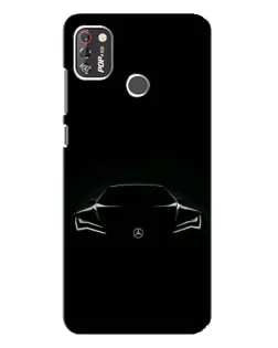 Чехол для TECNO POP 4 Pro с картинкой «Mercedes — силуэт авто»