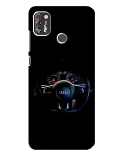 Чехол для TECNO POP 4 Pro с картинкой «Салон Audi — руль» Чехол для TECNO POP 4 Pro с картинкой «Салон Audi — руль»