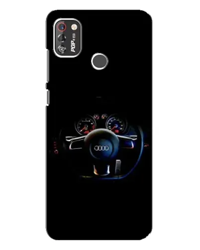 Чехол для TECNO POP 4 Pro с картинкой «Салон Audi — руль» Чехол для TECNO POP 4 Pro с картинкой «Салон Audi — руль»