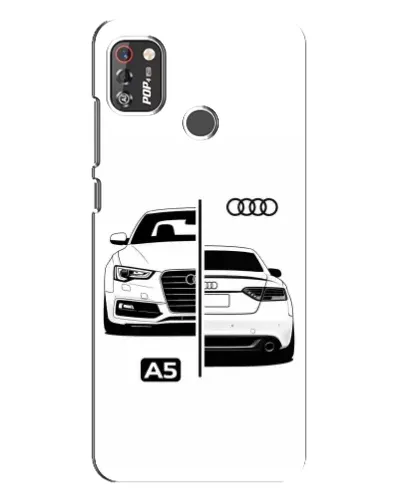 Чехол для TECNO POP 4 Pro с картинкой «Audi — контрастный дизайн» Чехол для TECNO POP 4 Pro с картинкой «Audi — контрастный дизайн»