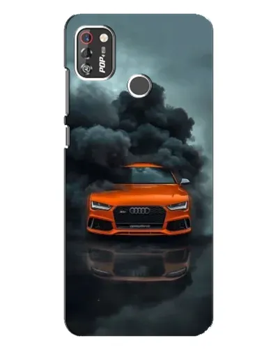 Чехол для TECNO POP 4 Pro с картинкой «Audi в облаках дыма» Чехол для TECNO POP 4 Pro с картинкой «Audi в облаках дыма»