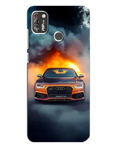 Чехол для TECNO POP 4 Pro с картинкой «Audi в огненном дыму» Чехол для TECNO POP 4 Pro с картинкой «Audi в огненном дыму»