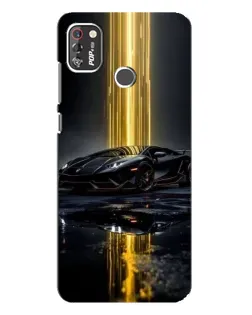 Чохол для TECNO POP 4 Pro з картинкою «Нічний Lamborghini драйв»