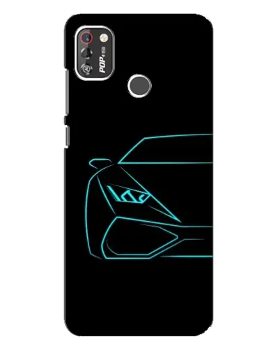 Чехол для TECNO POP 4 Pro с картинкой «Голубой силуэт Lamborghini» Чехол для TECNO POP 4 Pro с картинкой «Голубой силуэт Lamborghini»