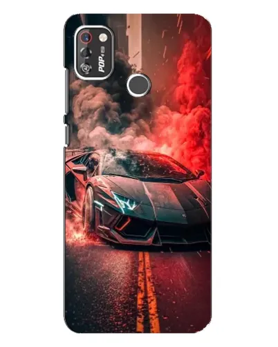 Чехол для TECNO POP 4 Pro с картинкой «Lamborghini красный дым» Чехол для TECNO POP 4 Pro с картинкой «Lamborghini красный дым»