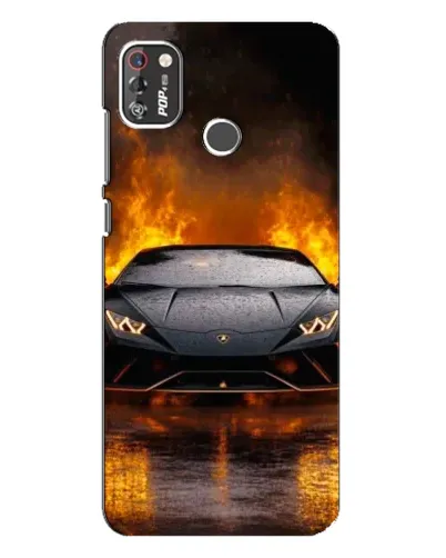 Чехол для TECNO POP 4 Pro с картинкой «Lamborghini в огне» Чехол для TECNO POP 4 Pro с картинкой «Lamborghini в огне»