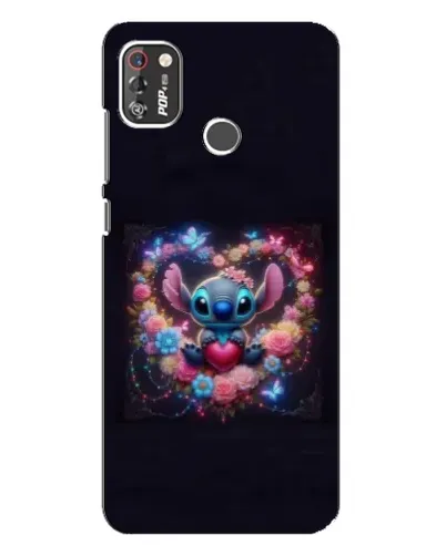 Чехол для TECNO POP 4 Pro с картинкой «Stitch в цветах» Чехол для TECNO POP 4 Pro с картинкой «Stitch в цветах»