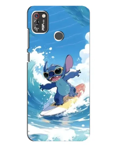 Чехол для TECNO POP 4 Pro с картинкой «Стич на волне» Чехол для TECNO POP 4 Pro с картинкой «Стич на волне»