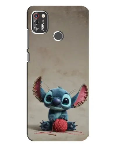Чехол для TECNO POP 4 Pro с картинкой «Стич на коричневом фоне» Чехол для TECNO POP 4 Pro с картинкой «Стич на коричневом фоне»