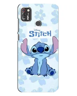 Чохол для TECNO POP 4 Pro з картинкою «Stitch серед квітів»