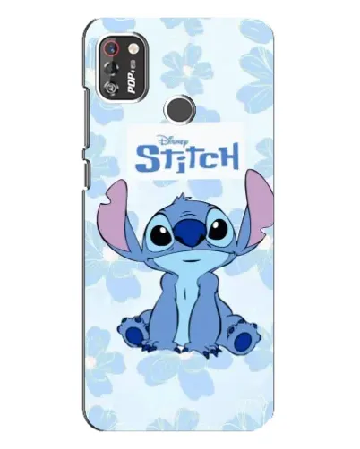 Чехол для TECNO POP 4 Pro с картинкой «Stitch среди цветов» Чехол для TECNO POP 4 Pro с картинкой «Stitch среди цветов»
