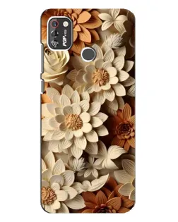 Чохол для TECNO POP 4 Pro з картинкою «Бежевий флористичний декор» Чохол для TECNO POP 4 Pro з картинкою «Бежевий флористичний декор»