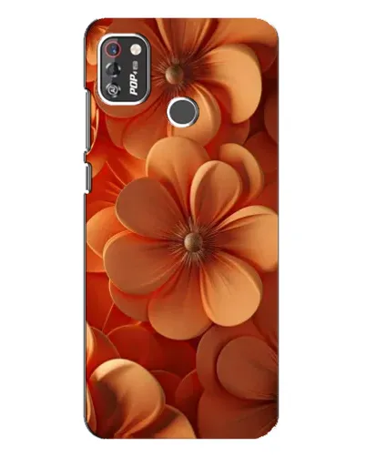 Чехол для TECNO POP 4 Pro с картинкой «Оранжевый макро цветок»