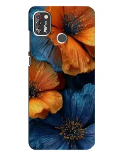Чохол для TECNO POP 4 Pro з картинкою «Яскрава синьо-помаранчева флора» Чохол для TECNO POP 4 Pro з картинкою «Яскрава синьо-помаранчева флора»