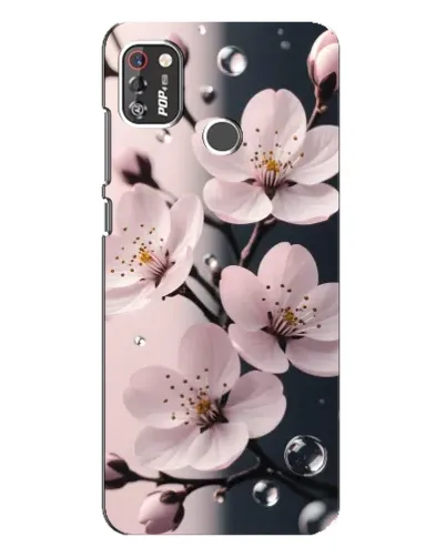 Чехол для TECNO POP 4 Pro с картинкой «Нежная сакура и капли» Чехол для TECNO POP 4 Pro с картинкой «Нежная сакура и капли»