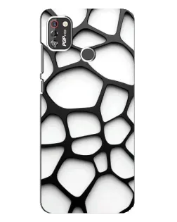 Чохол для TECNO POP 4 Pro з картинкою «Біла об'ємна сітка»